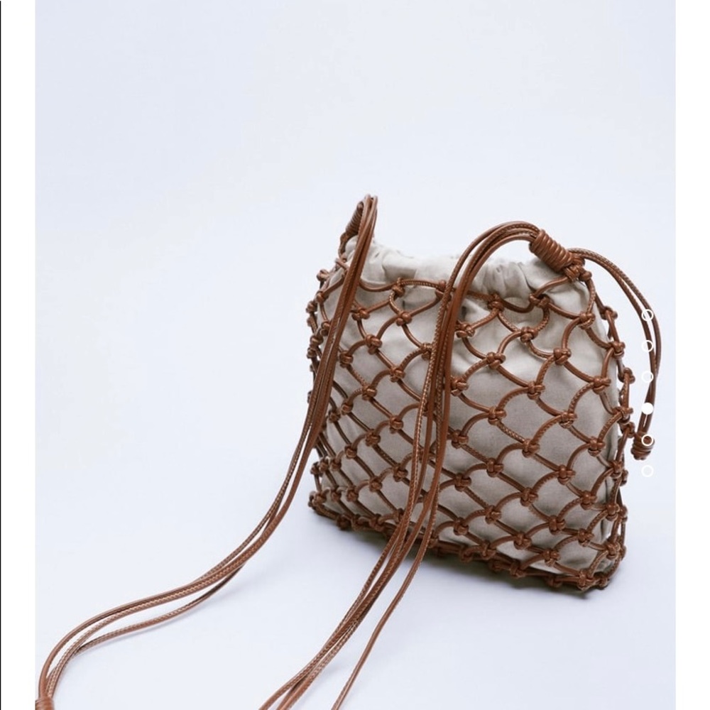 Zara Brown Knotted Mini Crossbody Bag - Picture 3 of 5